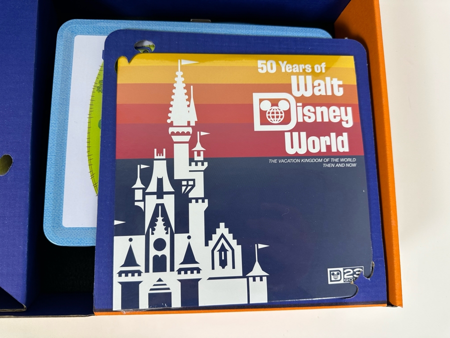 D23 2021 Gold Member Collector Set From The Official Disney Fan Club With Walt Disney World Metal Lunch Pail Box, Ephemera And Pennant With Original Box 14.5W X 10.5D X 4H [Photo 7]