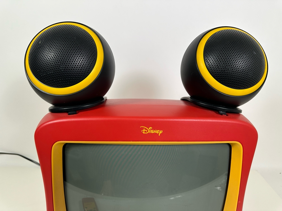 Vintage Disney Television TV Set With Mickey Mouse Ear Speakers And Remote Model DT1300-C 2003 16W X 15D X 21H [Photo 7]