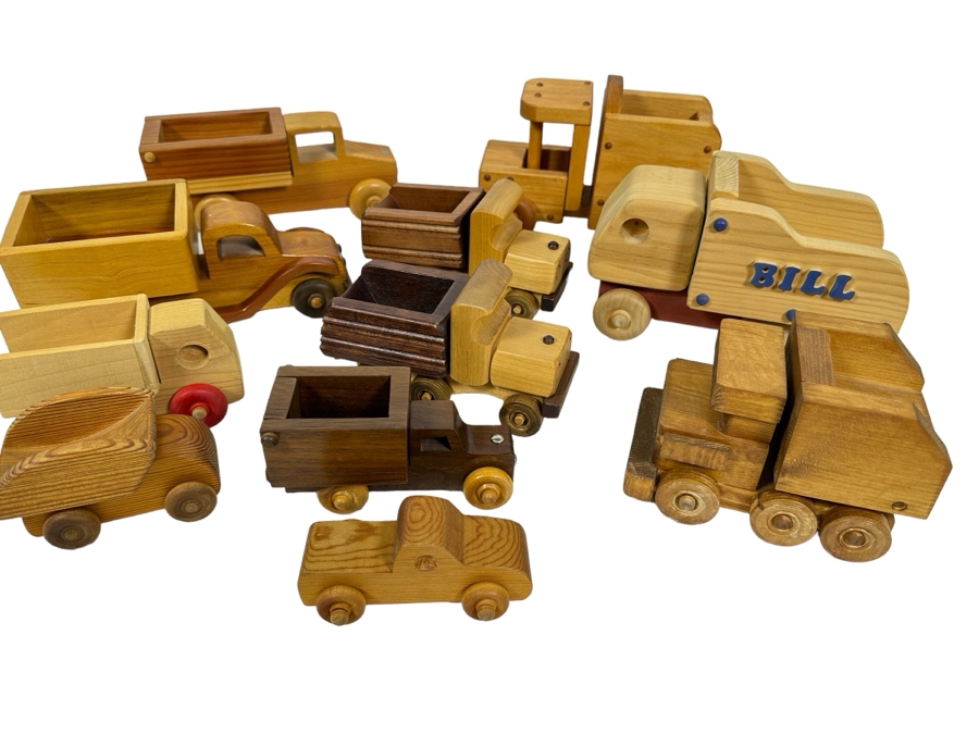 Collection Of Eleven Wooden Trucks [Photo 1]
