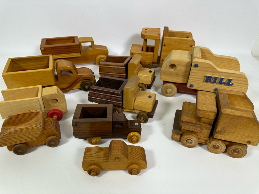 Collection Of Eleven Wooden Trucks [Photo 2]