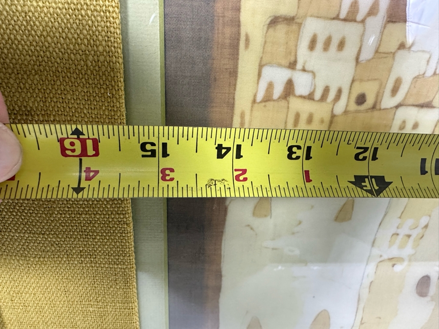 Vintage Mid-Century Israeli S‌igned Batik Artwork 15 X 23 With Frame 23 X 31 [Photo 7]