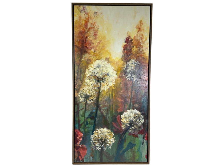 Large Canvas Print Titled 'Garden Sun II' 30 X 63 Framed