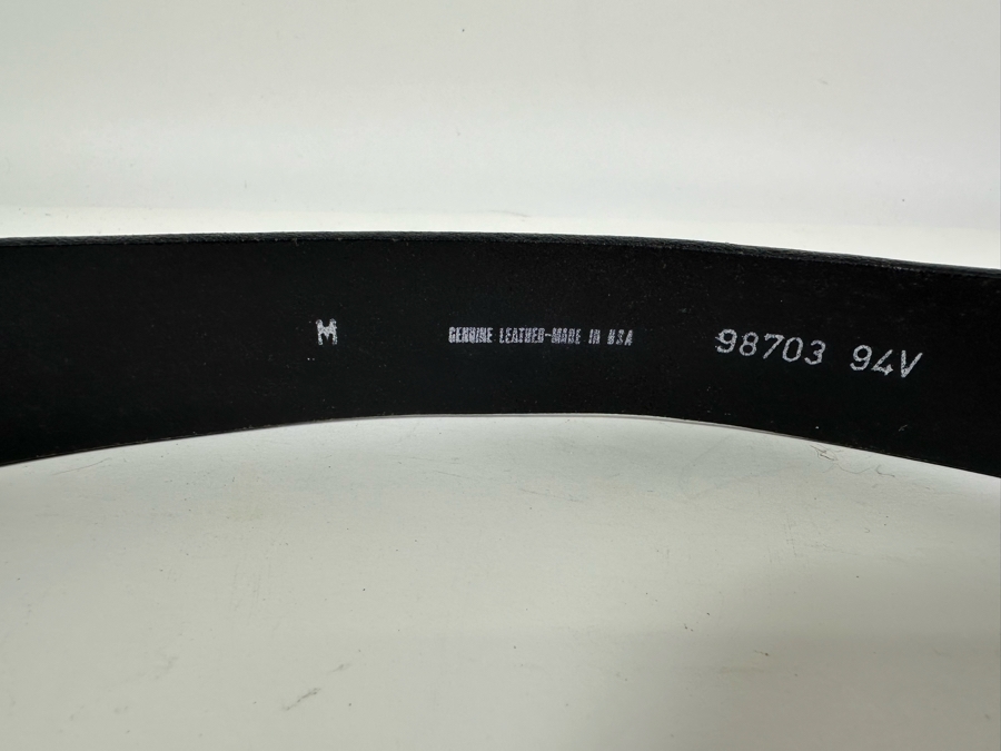 Vintage 1992 Harley-Davidson Motor Cycles Belt Buckle With Leather Belt Size M [Photo 9]