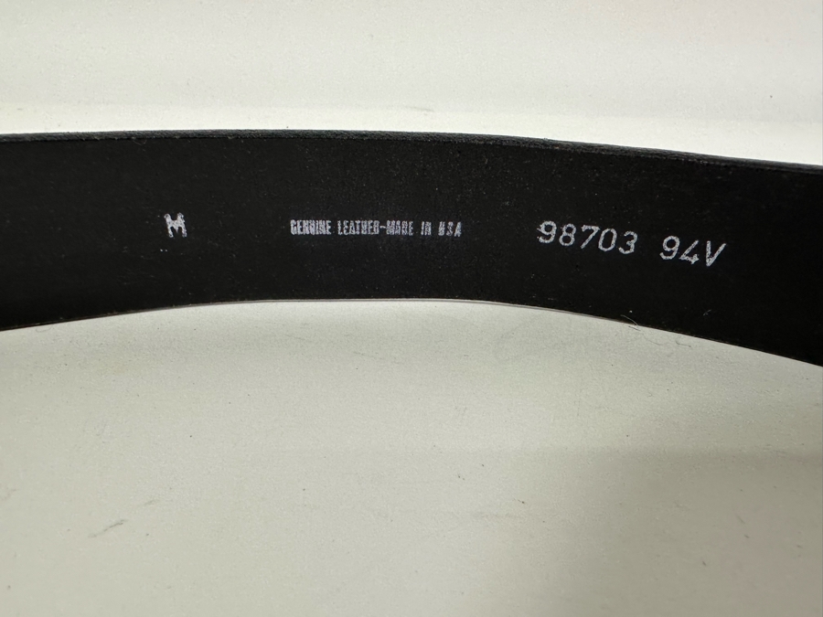 Vintage 1992 Harley-Davidson Motor Cycles Belt Buckle With Leather Belt Size M [Photo 7]