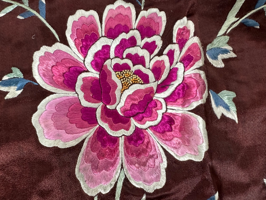 Small Vintage Chinese Silk Embroidered Jacket - See Photos 40.5W X 24L [Photo 7]