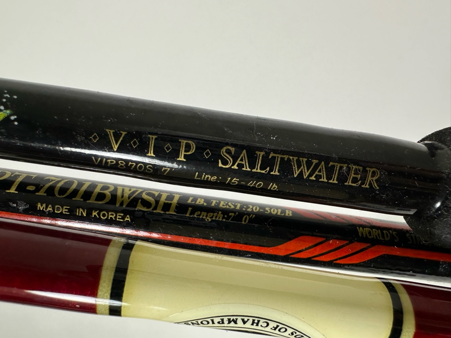 Three Salt Water Fishing Reels / Poles Including A Penn Senator 113HLW Fishing Reel With Rod & Daiwa 7700A Fishing Reel With Rod [Photo 11]