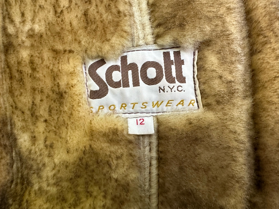 Vintage Leather Jacket By Schott NYC Size 12 [Photo 6]