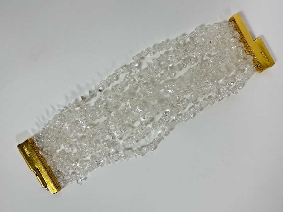 Signed Barrera NYC Multi-Strand Quartz Bracelet 7.5L Retails $500 [Photo 2]