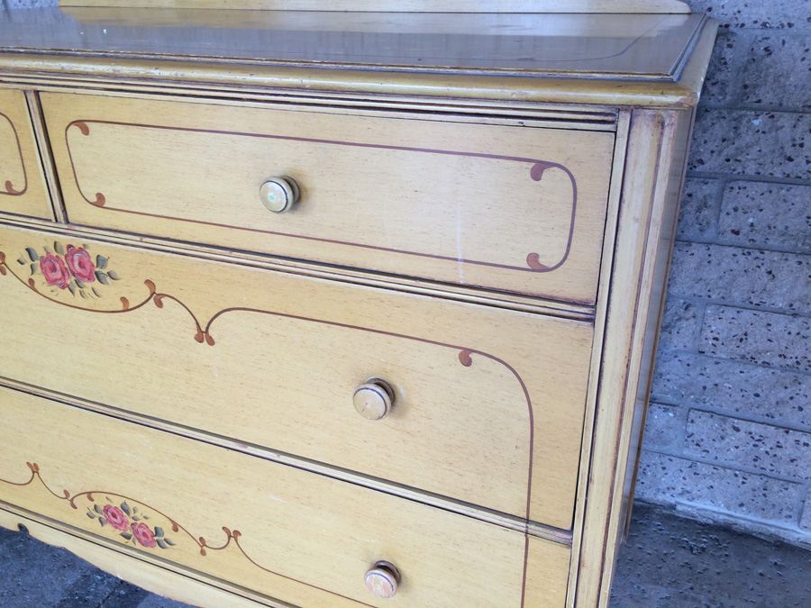 Vintage Hand Painted Chest of Drawers - Karpen Furniture [Photo 12]