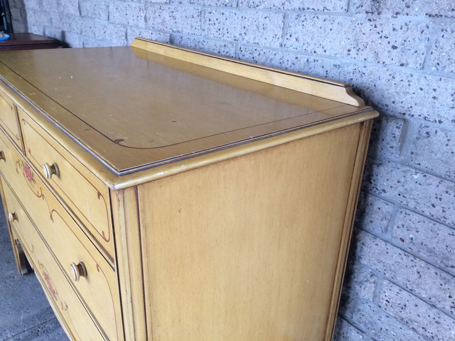 Vintage Hand Painted Chest of Drawers - Karpen Furniture [Photo 16]