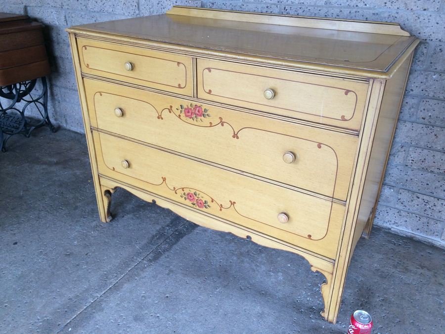 Vintage Hand Painted Chest of Drawers - Karpen Furniture [Photo 6]