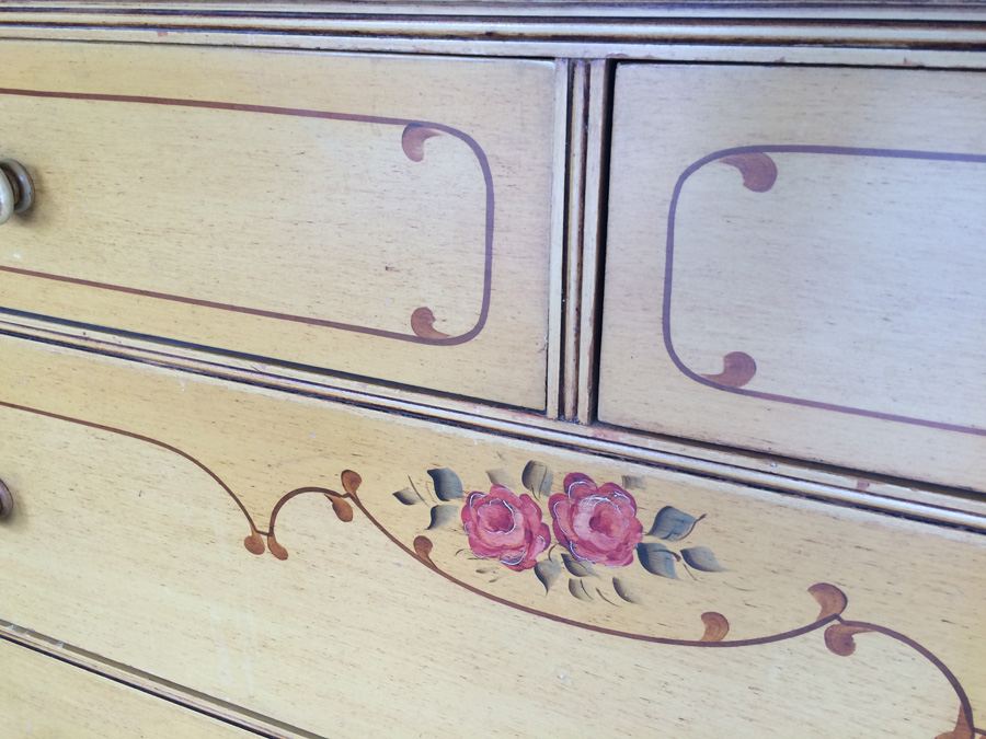 Vintage Hand Painted Chest of Drawers - Karpen Furniture [Photo 10]
