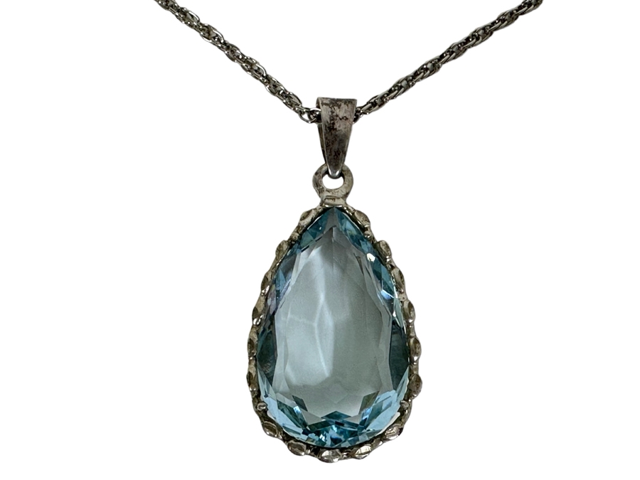 Statement Sterling Silver Pendant With Sterling Silver 26' Chain Necklace 35.4g [Photo 3]