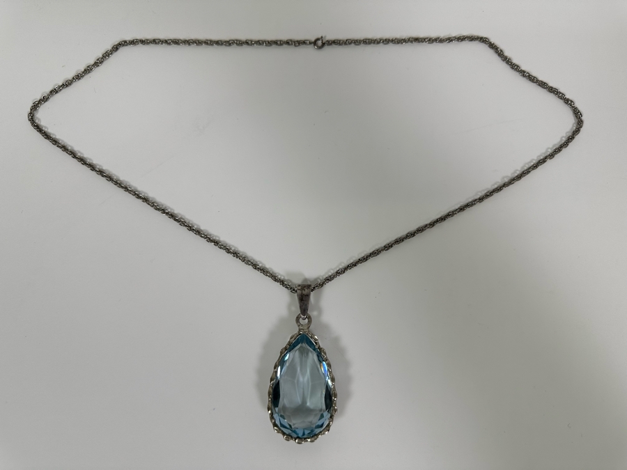 Statement Sterling Silver Pendant With Sterling Silver 26' Chain Necklace 35.4g [Photo 10]