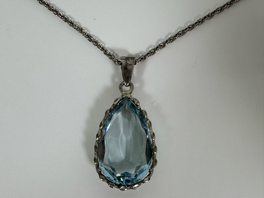 Statement Sterling Silver Pendant With Sterling Silver 26' Chain Necklace 35.4g [Photo 4]