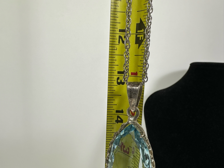 Statement Sterling Silver Pendant With Sterling Silver 26' Chain Necklace 35.4g [Photo 15]