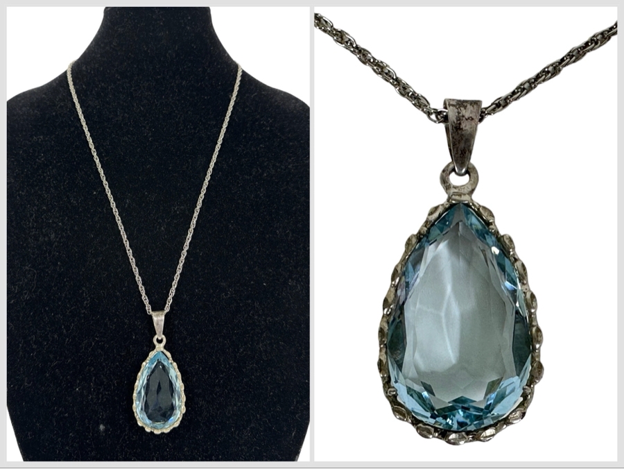 Statement Sterling Silver Pendant With Sterling Silver 26' Chain Necklace 35.4g [Photo 1]