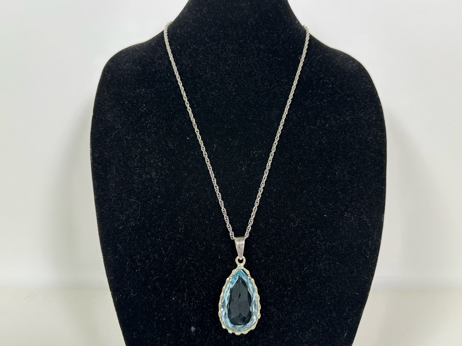 Statement Sterling Silver Pendant With Sterling Silver 26' Chain Necklace 35.4g [Photo 14]