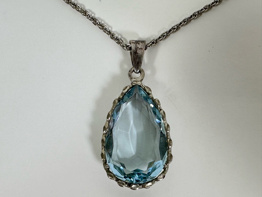 Statement Sterling Silver Pendant With Sterling Silver 26' Chain Necklace 35.4g [Photo 6]