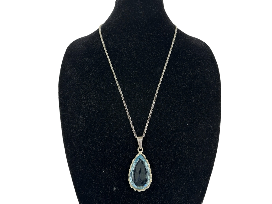 Statement Sterling Silver Pendant With Sterling Silver 26' Chain Necklace 35.4g [Photo 2]