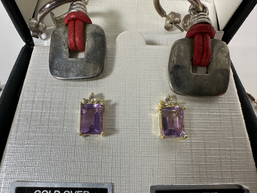 Four Pairs Of Sterling Silver Earrings [Photo 7]