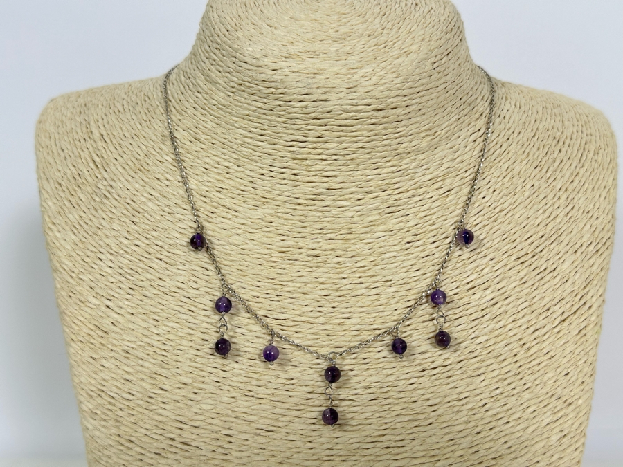 Four Sterling Silver Necklaces 13.4g [Photo 8]