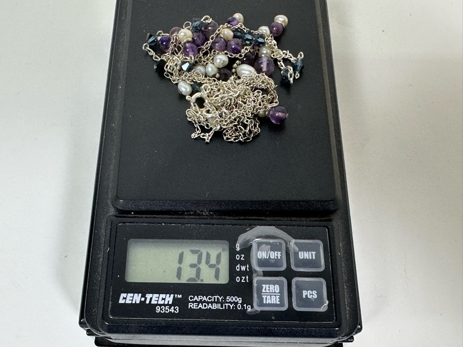 Four Sterling Silver Necklaces 13.4g [Photo 10]