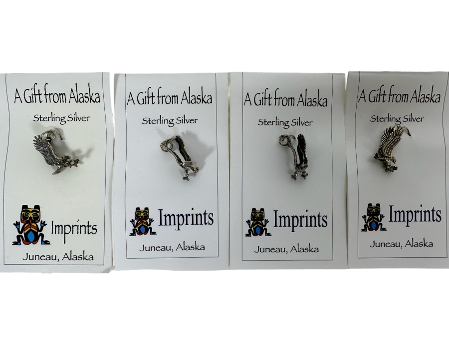 Four New Sterling Silver Eagle Pendants From Juneau Alaska