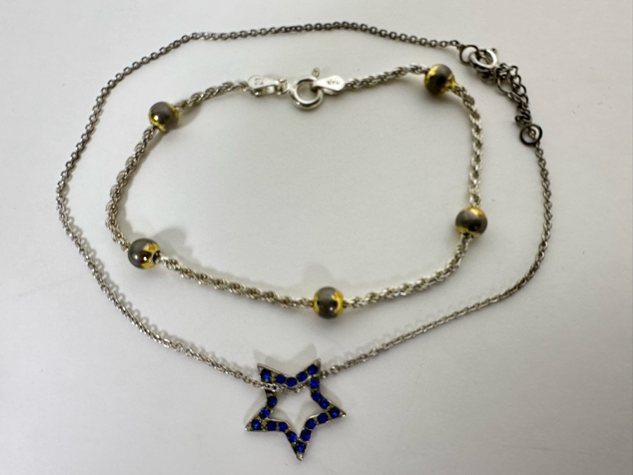 Pair Of Sterling Silver Bracelets 4.9g [Photo 3]