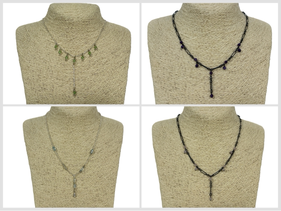 Four Sterling Silver Necklaces 22.4g