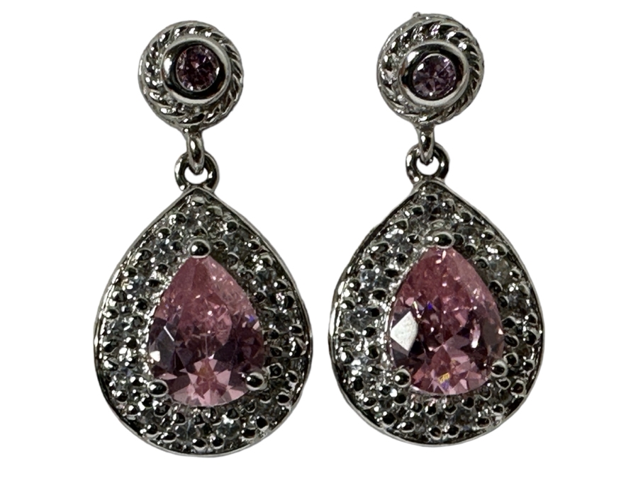 Four Pairs Of Sterling Silver Earrings 15.7g [Photo 2]