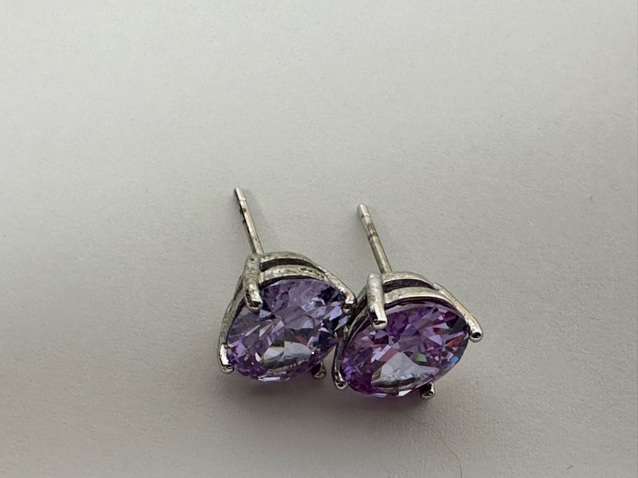 Four Pairs Of Sterling Silver Earrings 15.7g [Photo 8]