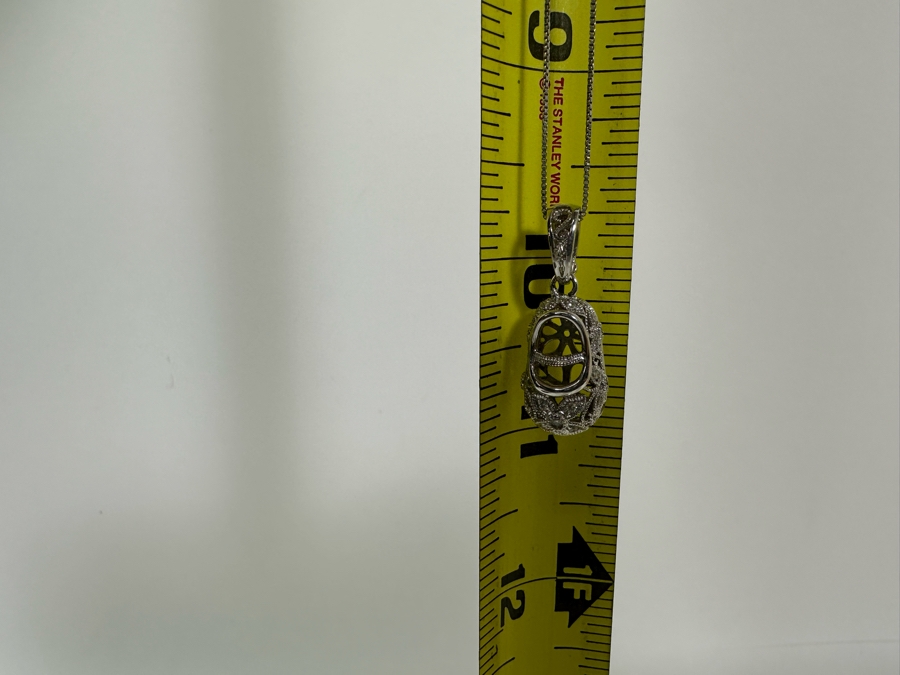 14K Gold With Diamonds Baby Shoe Pendant With 14K Gold 20' Necklace 6.7g [Photo 16]