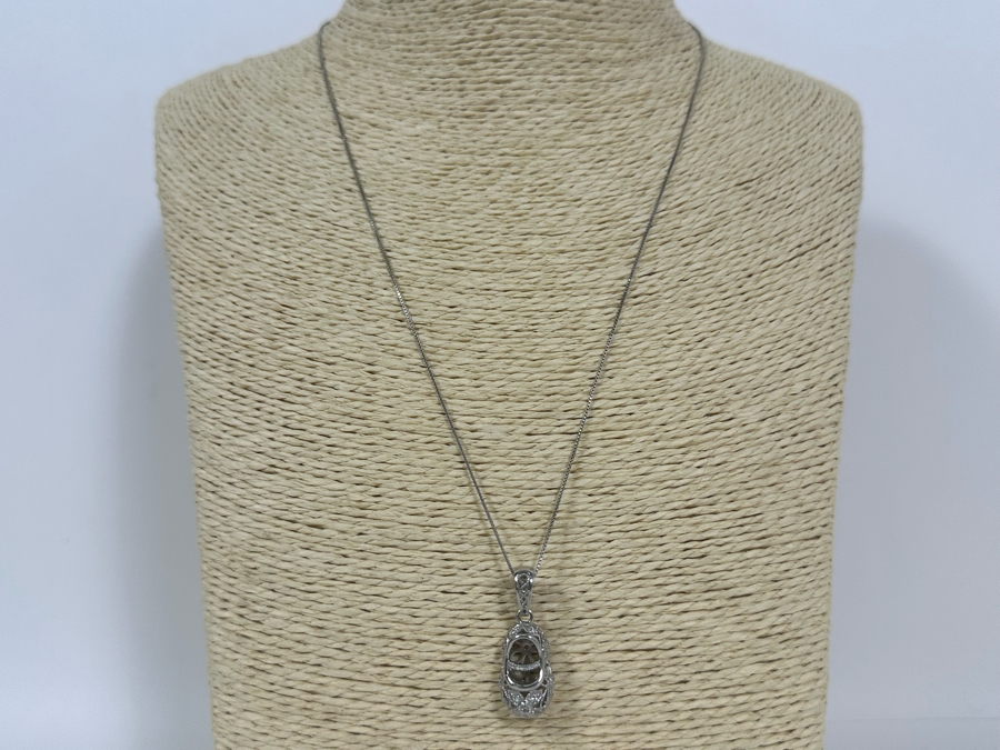 14K Gold With Diamonds Baby Shoe Pendant With 14K Gold 20' Necklace 6.7g [Photo 15]