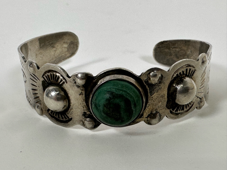 Vintage Sterling Silver Mexican Cuff Bracelet 18.7g [Photo 2]