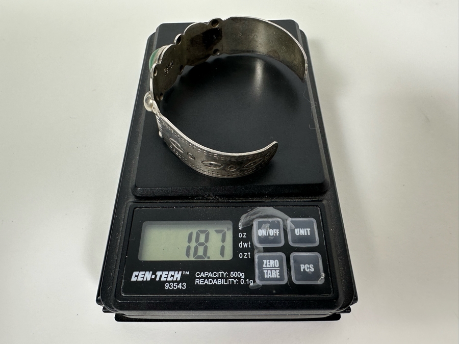 Vintage Sterling Silver Mexican Cuff Bracelet 18.7g [Photo 6]