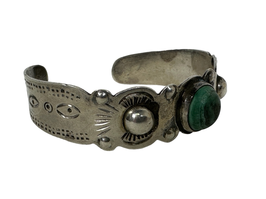 Vintage Sterling Silver Mexican Cuff Bracelet 18.7g