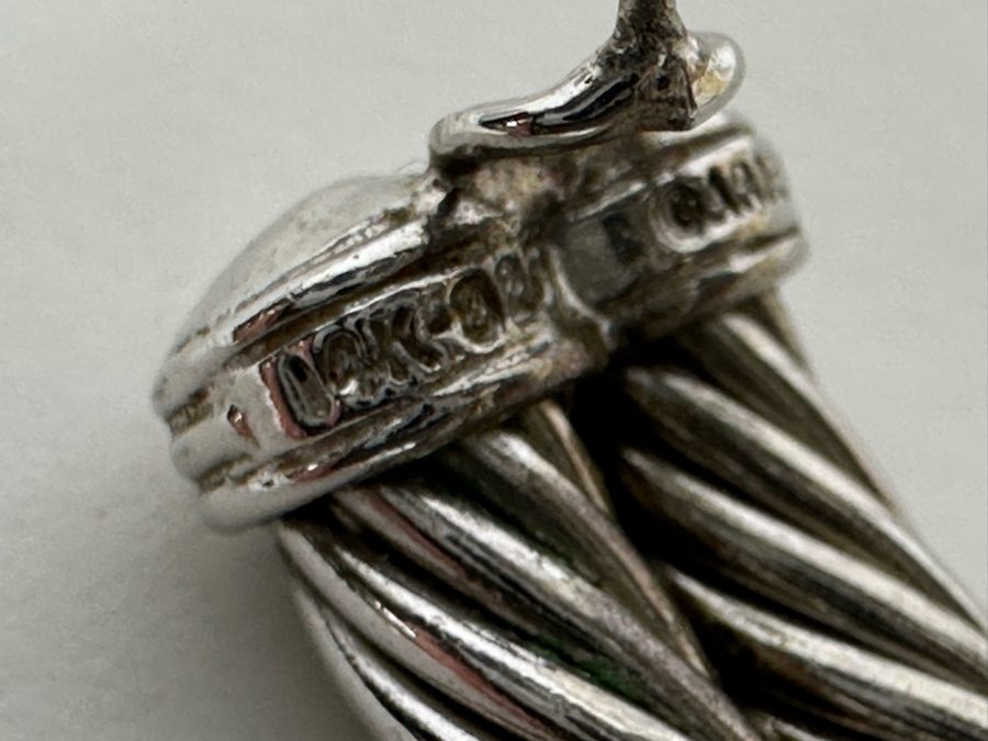 Pair Of 14K Gold / Sterling Silver Earrings Signed Carden 17.2g [Photo 7]