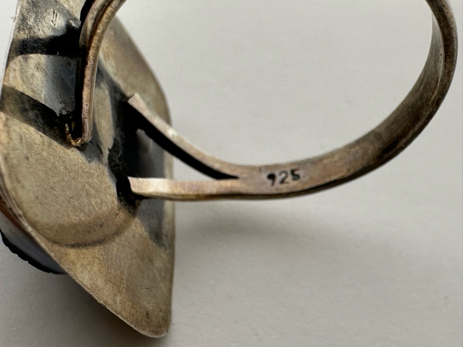 Vintage Mens Sterling Silver Carved Sardonyx Ring Size 11.5 8.2g [Photo 8]