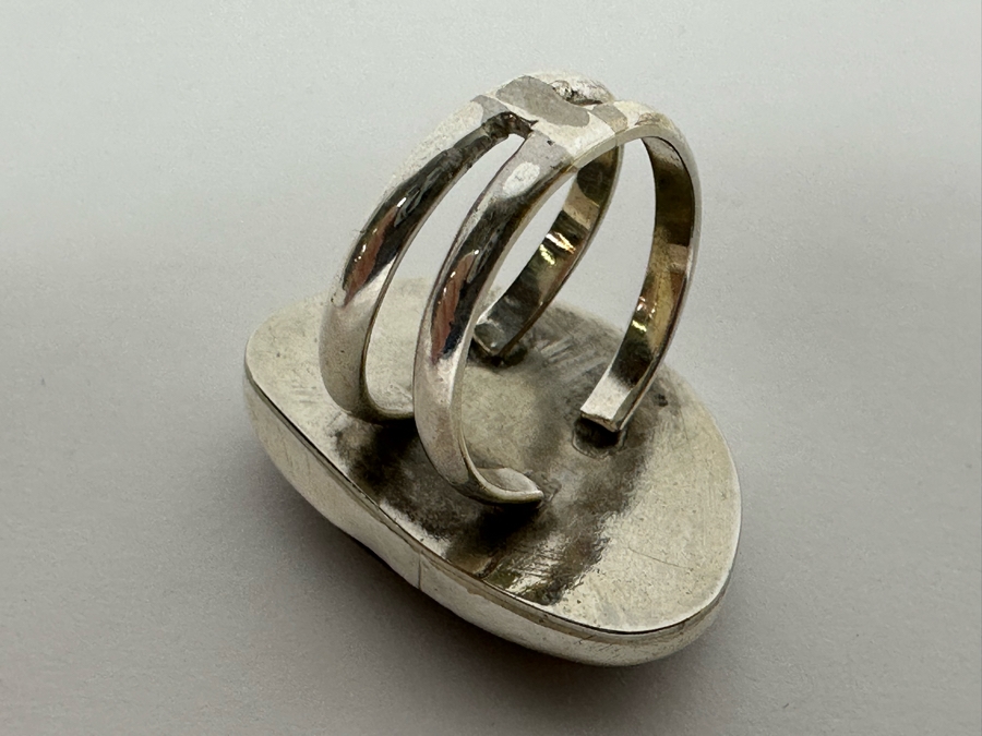 Sterling Silver Fire Agate Ring Size 7 10g [Photo 6]