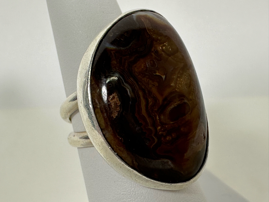 Sterling Silver Fire Agate Ring Size 7 10g [Photo 4]
