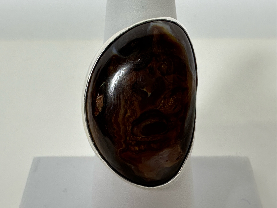 Sterling Silver Fire Agate Ring Size 7 10g [Photo 2]