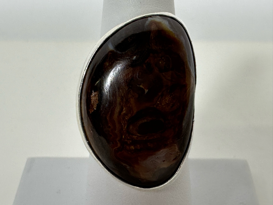 Sterling Silver Fire Agate Ring Size 7 10g [Photo 3]