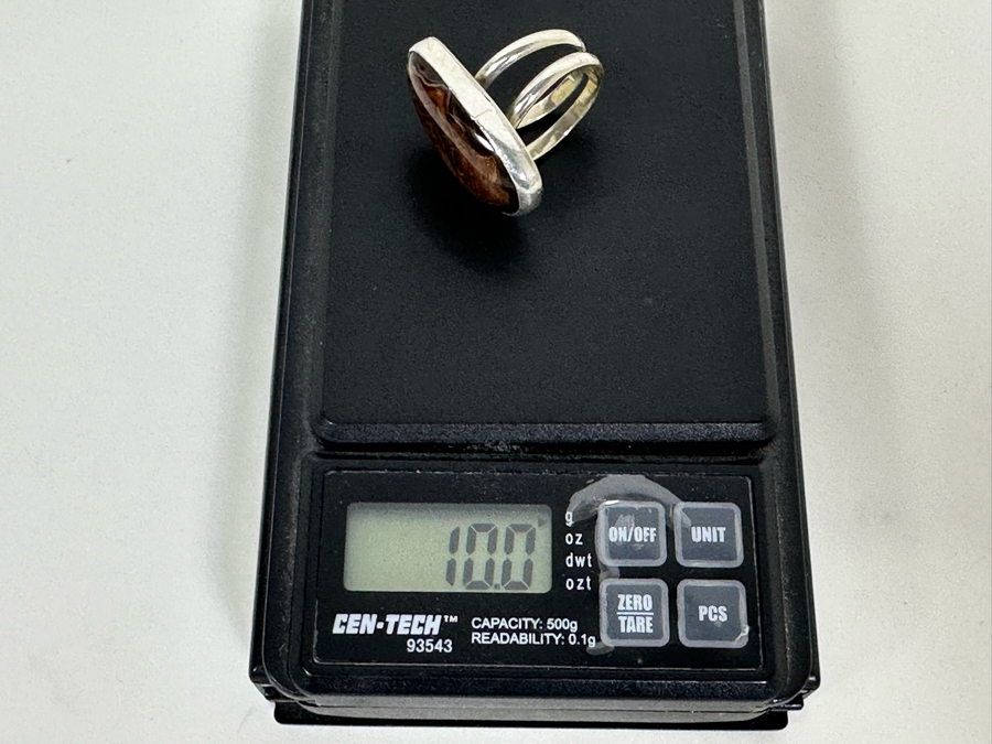 Sterling Silver Fire Agate Ring Size 7 10g [Photo 8]