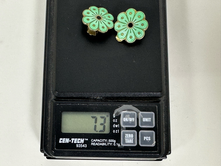 Vintage Mid-Century Norway Sterling Silver Clip-On Earrings 7.3g [Photo 6]