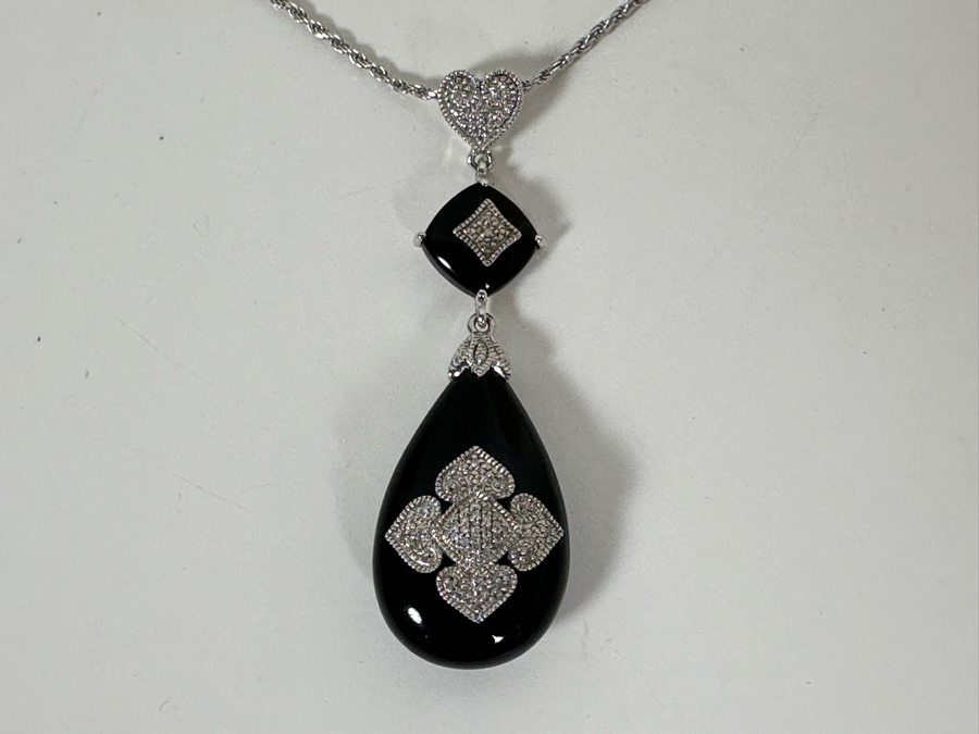 Sterling Silver Pendant With Sterling Silver 16' Necklace 15.3g [Photo 6]