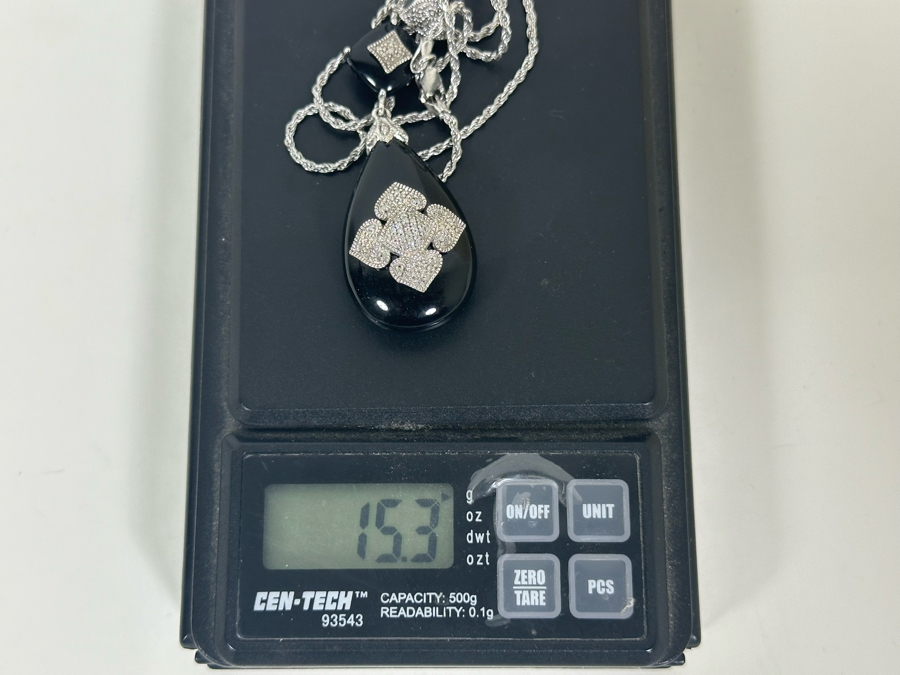 Sterling Silver Pendant With Sterling Silver 16' Necklace 15.3g [Photo 11]