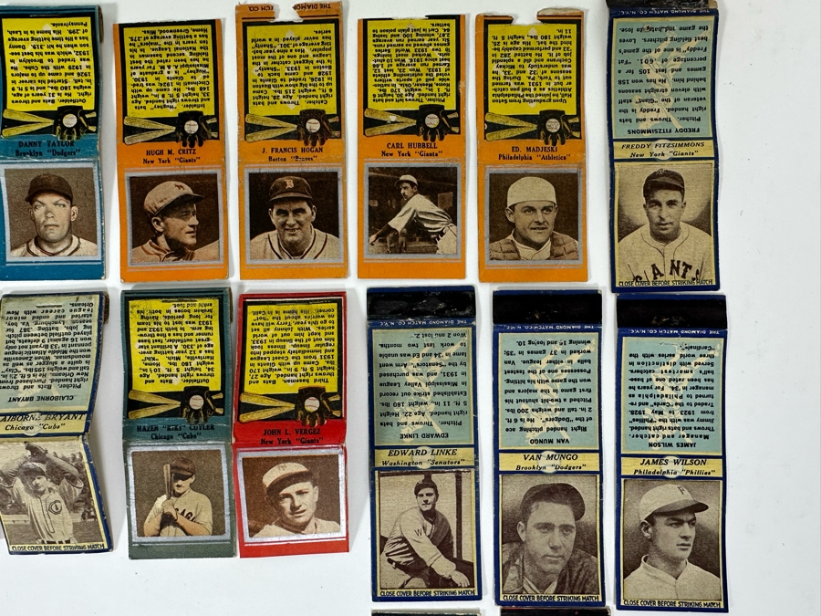 Collection Of Vintage Baseball Player Matchcovers (Matches Have Been Removed) [Photo 6]