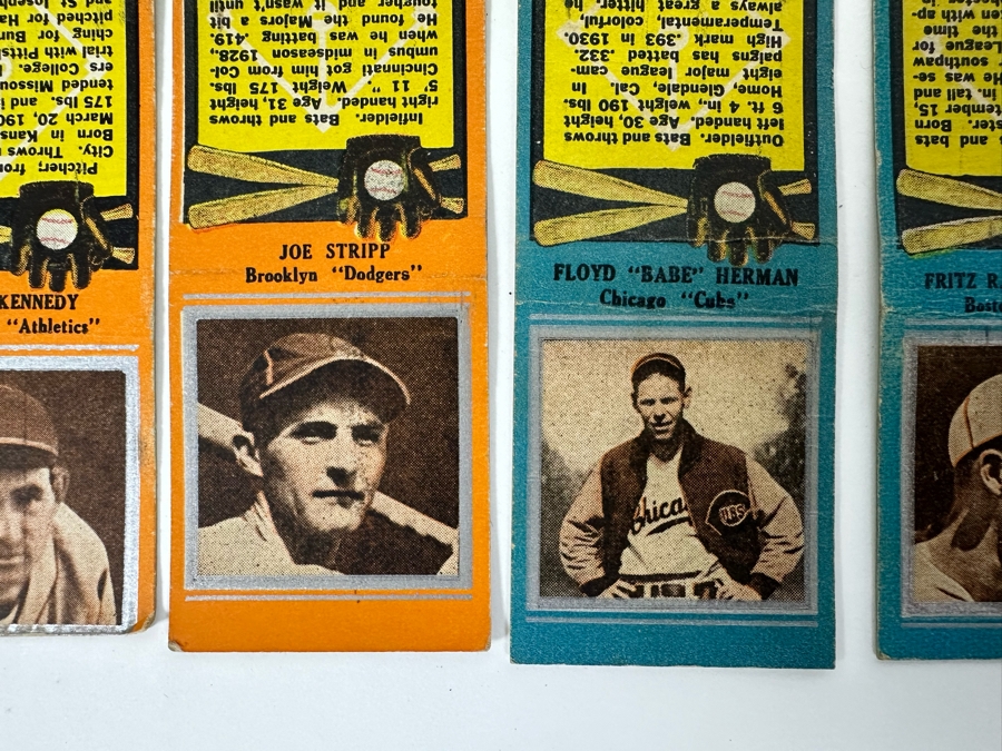 Collection Of Vintage Baseball Player Matchcovers (Matches Have Been Removed) [Photo 10]
