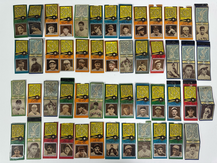 Collection Of Vintage Baseball Player Matchcovers (Matches Have Been Removed) [Photo 2]